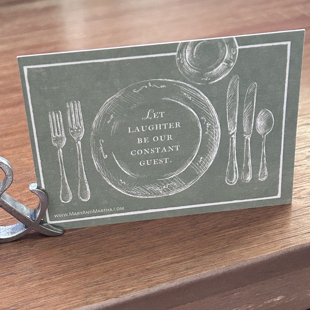 This Table Placecards NIP 4 designs 48 cards laughter shared table good food ❤️